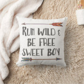 Laat Wild vrij Sweet Boy Boho Arrow Pillow lopen Kussen (Deken)