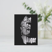 Laat woede los - Boeddha Mindfulness Quote T-Shirt Briefkaart (Staand voorkant)