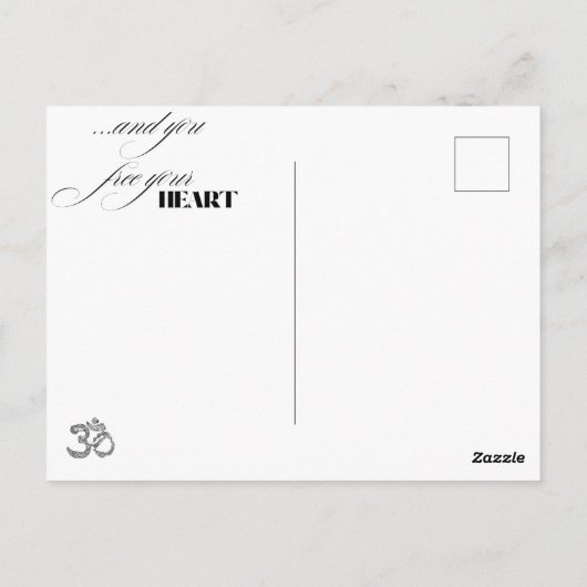 Laat woede los - Boeddha Mindfulness Quote T-Shirt Briefkaart (Achterkant)