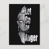 Laat woede los - Boeddha Mindfulness Quote T-Shirt Briefkaart (Voorkant)