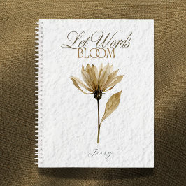 Laat woorden bloeien - Geperste bloemenschrift Notitieboek