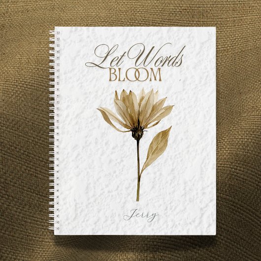 Laat woorden bloeien - Geperste bloemenschrift Notitieboek