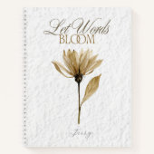 Laat woorden bloeien - Geperste bloemenschrift Notitieboek (Voorkant)