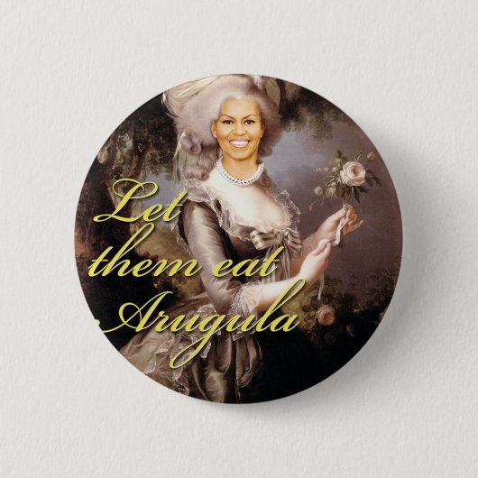 Laat ze arugula eten ronde button 5,7 cm (Voorkant)