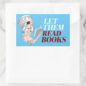 Laat ze boeken lezen rechthoekige sticker (Tas)