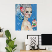 Laat ze cake eten, laat ze cupcake eten poster (Thuiskantoor)
