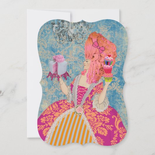 Laat ze cake eten ~  Uitnodigingen / RSVP (Voorkant)