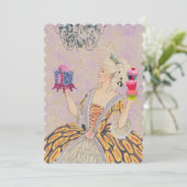 Laat ze cake eten ~  Uitnodigingen / RSVP (Staand voorkant)