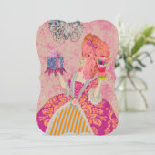 Laat ze cake eten ~  Uitnodigingen / RSVP #12 (Staand voorkant)