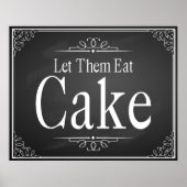 "Laat ze Cake eten" Weddenschap afdrukken Poster (Voorkant)