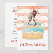 Laat ze Cake Marie Antoinette Birthday eten Kaart (Voorkant / Achterkant)