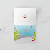 Laat ze cupcakes eten voor Kerstmis 2 Feestdagen Kaart (Binnen)