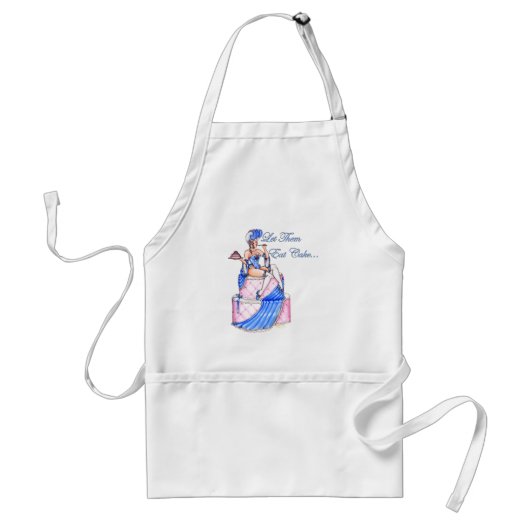 'Laat ze de Cake eten' Apron Standaard Schort (Voorkant)