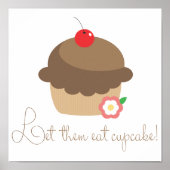 Laat ze de cupcake eten poster (Voorkant)