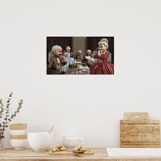 Laat ze de kook eten - klein Poster (Keuken)