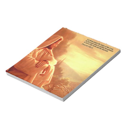 Laat ze de naam van de Heer opvoeden..Psalm:148 Notitieblok (Linkerzijde)