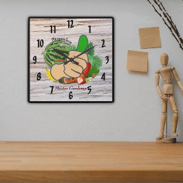 Laat ze de Personalized Master Gardener duim zien Vierkante Klok