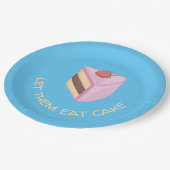 Laat ze een gleuf eten    papieren bordje (Gekanteld)