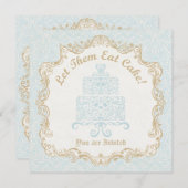 Laat ze een uitnodiging tot het eten van de Cake (Voorkant / Achterkant)