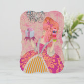 Laat ze eten ~ Invitaties / RSVP Kaart (Staand voorkant)