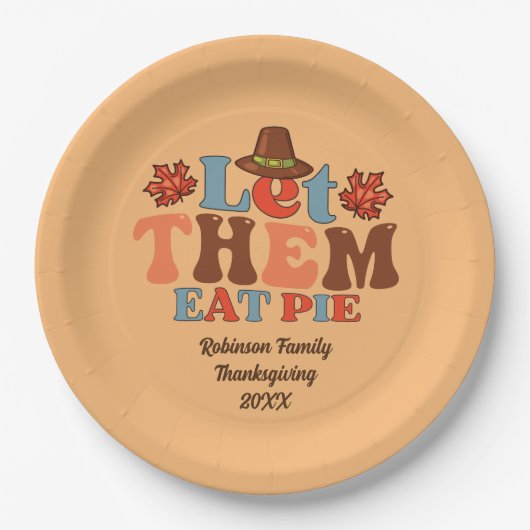 Laat ze eten, klaag de Thanksgiving van de Aangepa Papieren Bordje (Voorkant)