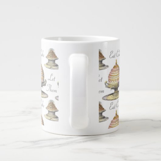 Laat ze Franse pasta's eten -  stijl Grote Koffiekop (Achterkant)