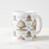 Laat ze Franse pasta's eten -  stijl Grote Koffiekop (Voorkant rechts)