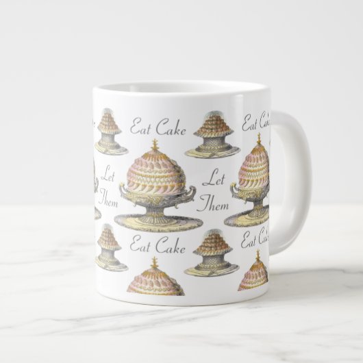 Laat ze Franse pasta's eten -  stijl Grote Koffiekop (Voorkant rechts)