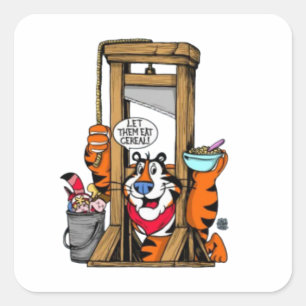 Laat ze graan eten vierkante sticker