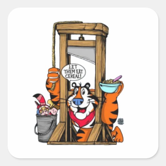 Laat ze graan eten vierkante sticker (Voorkant)