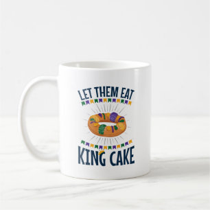 Laat ze hun eten met koning Cake Funny Mardi Gras Koffiemok
