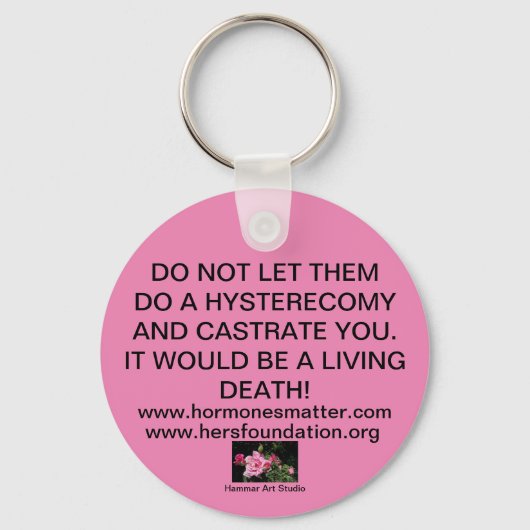 LAAT ZE JE UTERUS NIET STAAN! DLEUTELHANGER SLEUTELHANGER (Voorkant)