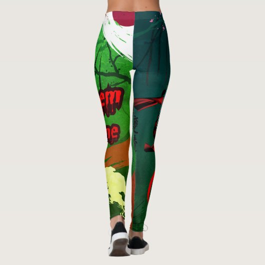 ⛈️🥷Laat ze komen, Anime Kawaii Girl Powers🥷⛈️ Leggings (Achterkant)