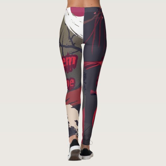 ⛈️🥷Laat ze komen, Anime Manga Powers🥷⛈️ Leggings (Achterkant)