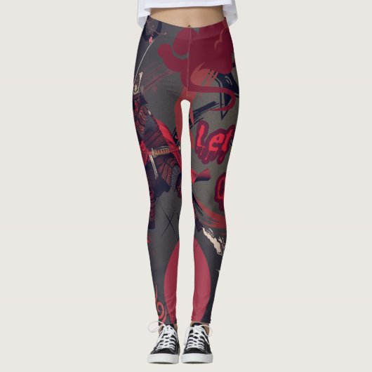 ⛈️🥷Laat ze komen, Anime Manga Powers🥷⛈️ Leggings (Voorkant)