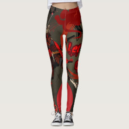 Laat ze komen, Japanse samoerai krijger Leggings