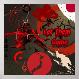 Laat ze komen, Japanse samoerai krijger Poster