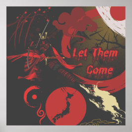 Laat ze komen, Japanse samoerai krijger Poster