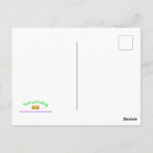 Laat ze koning Cake Mardi Gras kroon eten Briefkaart (Achterkant)