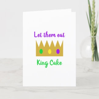 Laat ze koning Cake Mardi Gras kroon eten Kaart