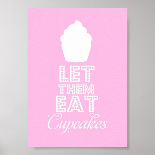 Laat ze maar cupcake eten poster (Voorkant)