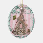 Laat ze Marie Antoinette Pink Ornament eten (Rechts)