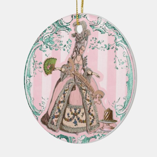 Laat ze Marie Antoinette Pink Ornament eten (Links)