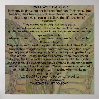 Laat ze niet alleen poster. poster