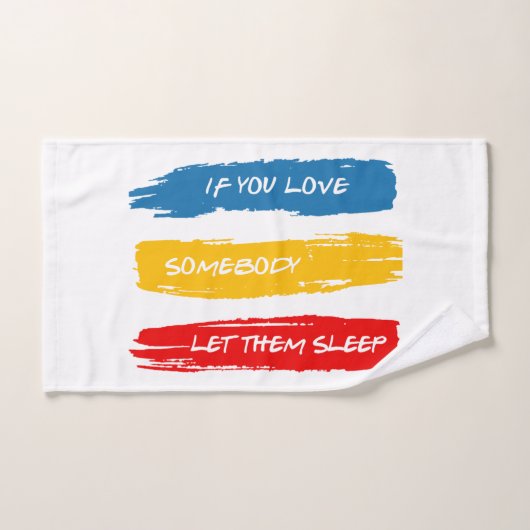 Laat ze slapen bad handdoek (Handdoek)