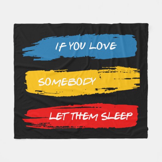 Laat ze slapen fleece deken (Voorkant (Horizontaal))