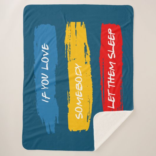 Laat ze slapen sherpa deken (Voorkant)