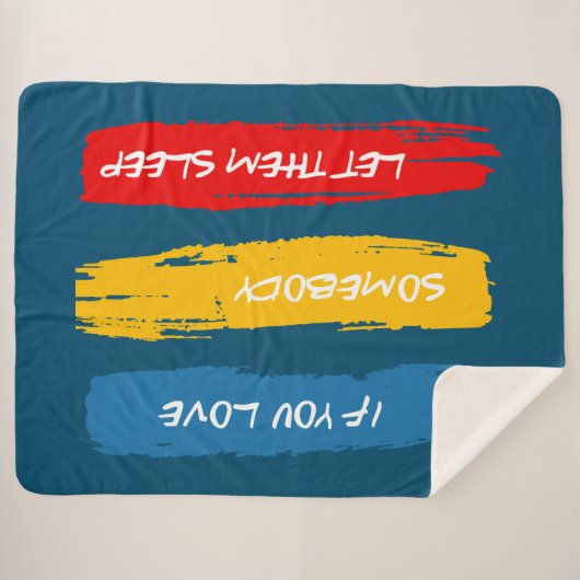 Laat ze slapen sherpa deken (Voorkant (horizontaal))