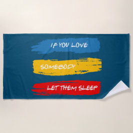 Laat ze slapen strandlaken