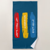 Laat ze slapen strandlaken (Voorkant)